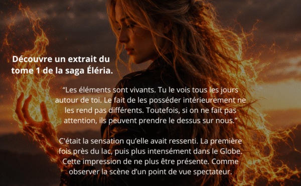 Éléria Tome 1 L'éveil du feu - Roman fantasy - Laura Esquine